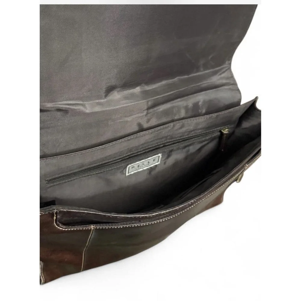 Leather Pelle Studio Brown Messenger Bag Purse Unisex